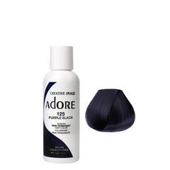 ADORE 125 Purple Black semi-permanent hair color bottle, 4 fl oz