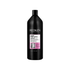 Hair conditioner bottle, black with REDKEN acidic color gloss label, 1000 ml