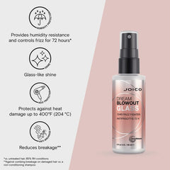 Joico frizz-fighting spray bottle with black pump and pink-tinted bottle
