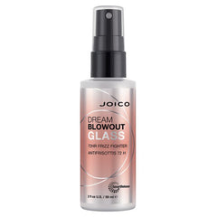 Joico frizz-fighting spray bottle with black pump and clear pink body