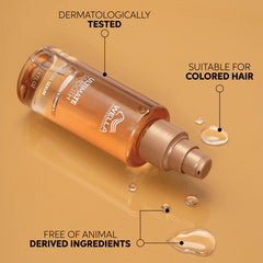 Wella hair oil serum bottle with applicator tip and clear droplets
