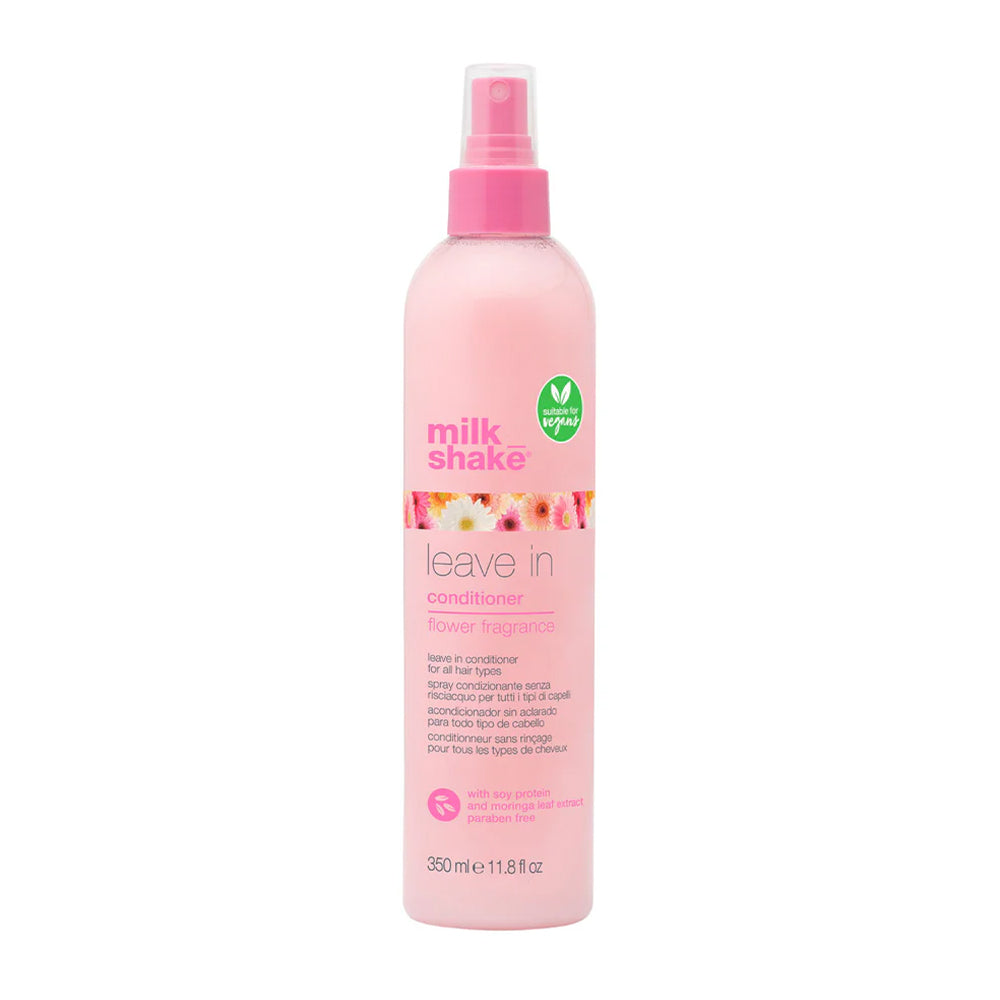 Milk Shake leave-in conditioner spray bottle, pink bottle with pump, 350 ml