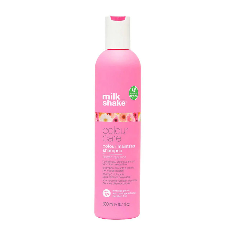 Pink colour care shampoo bottle with pump cap, 300 ml