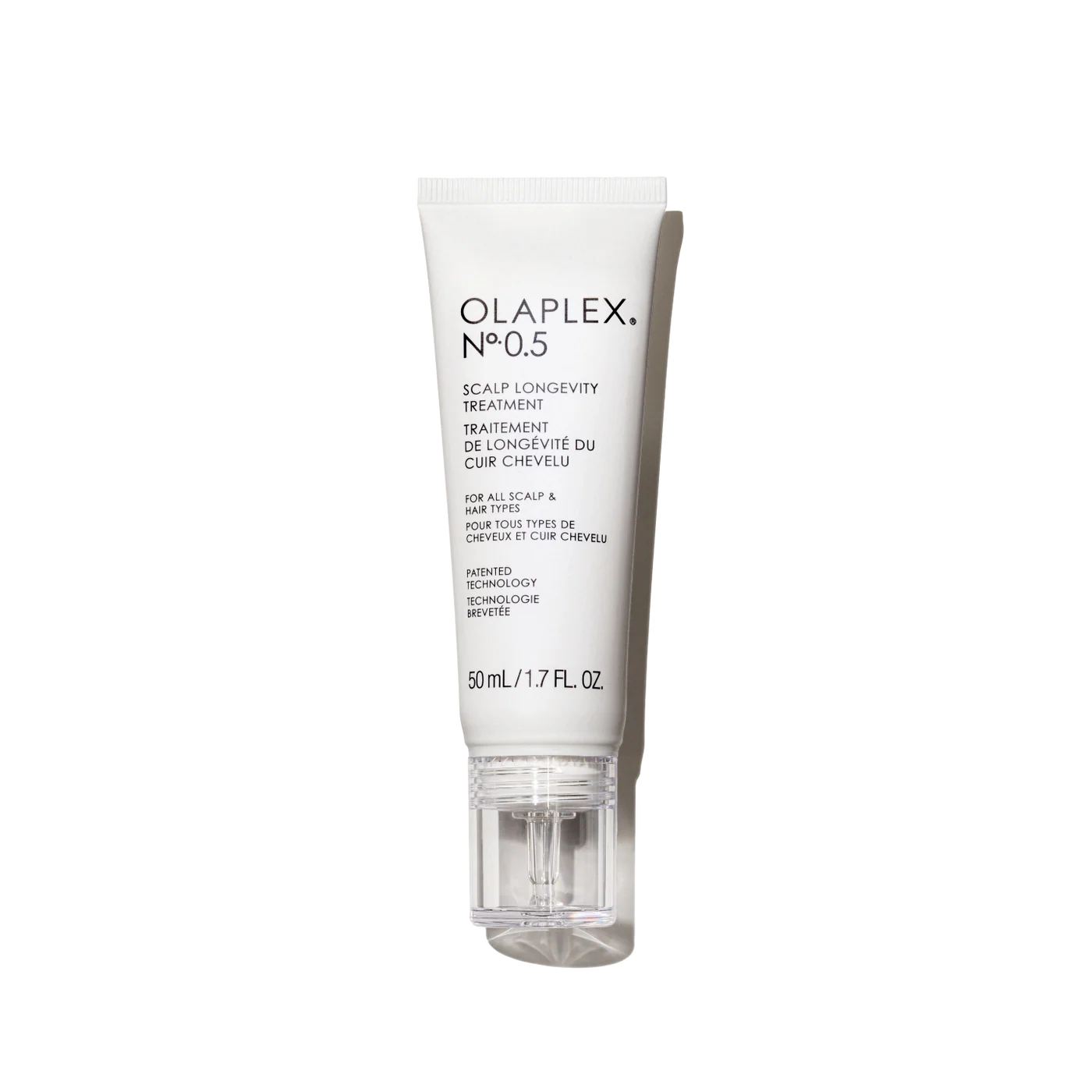 Olaplex No.0.5 scalp longevity treatment tube, 50ml, with flip-top applicator
