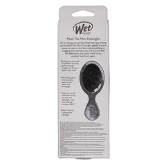 Wet Mini Detangler hair brush back retail packaging with brush image