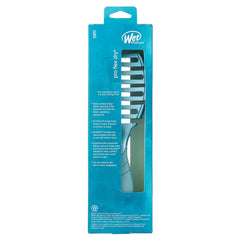 Wet Brush Pro Flex Dry teal hair brush box with side view of brush