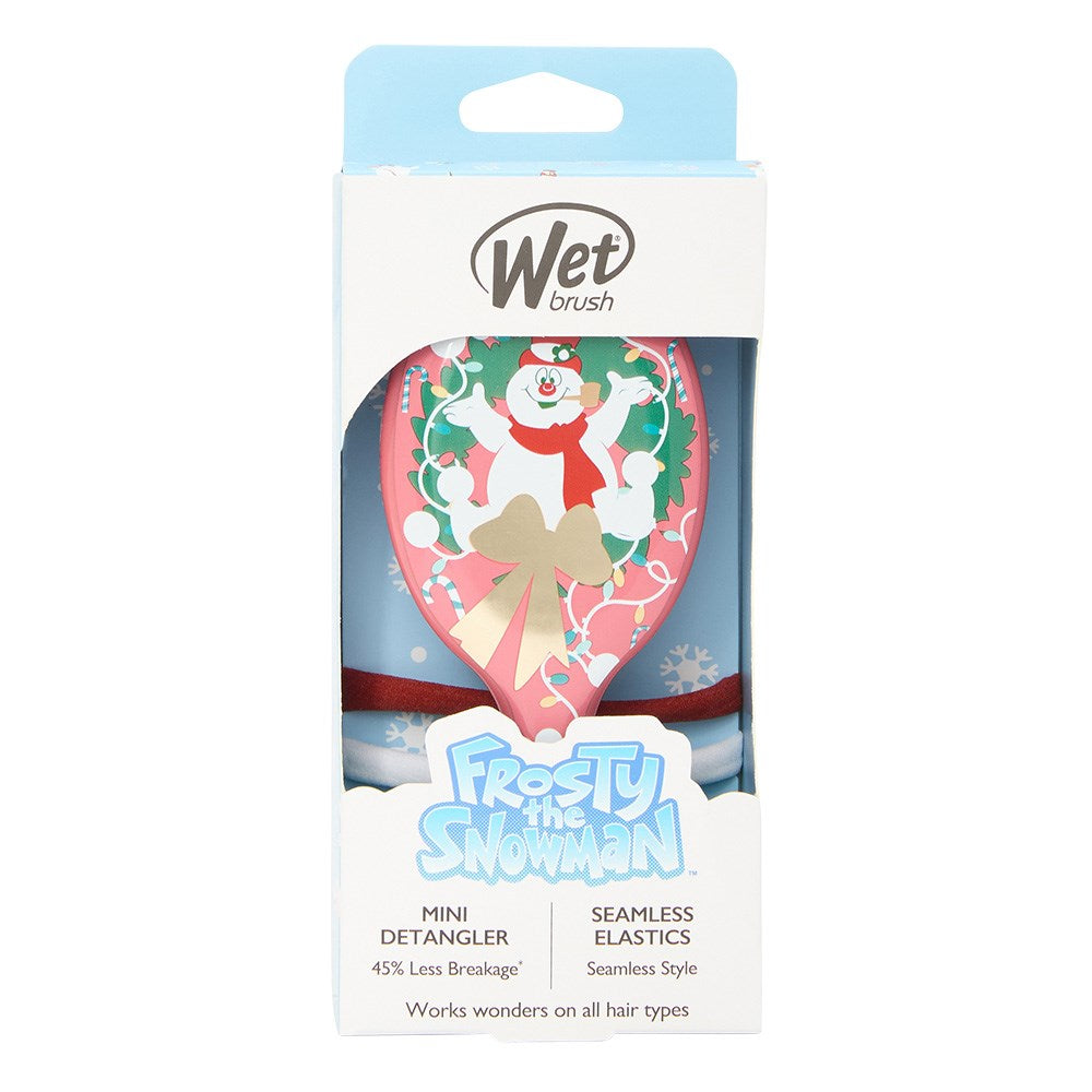 Wet Brush mini detangler hair brush in Frosty the Snowman blister pack