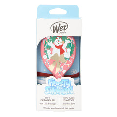 Wet Brush mini detangler hair brush in Frosty the Snowman blister pack