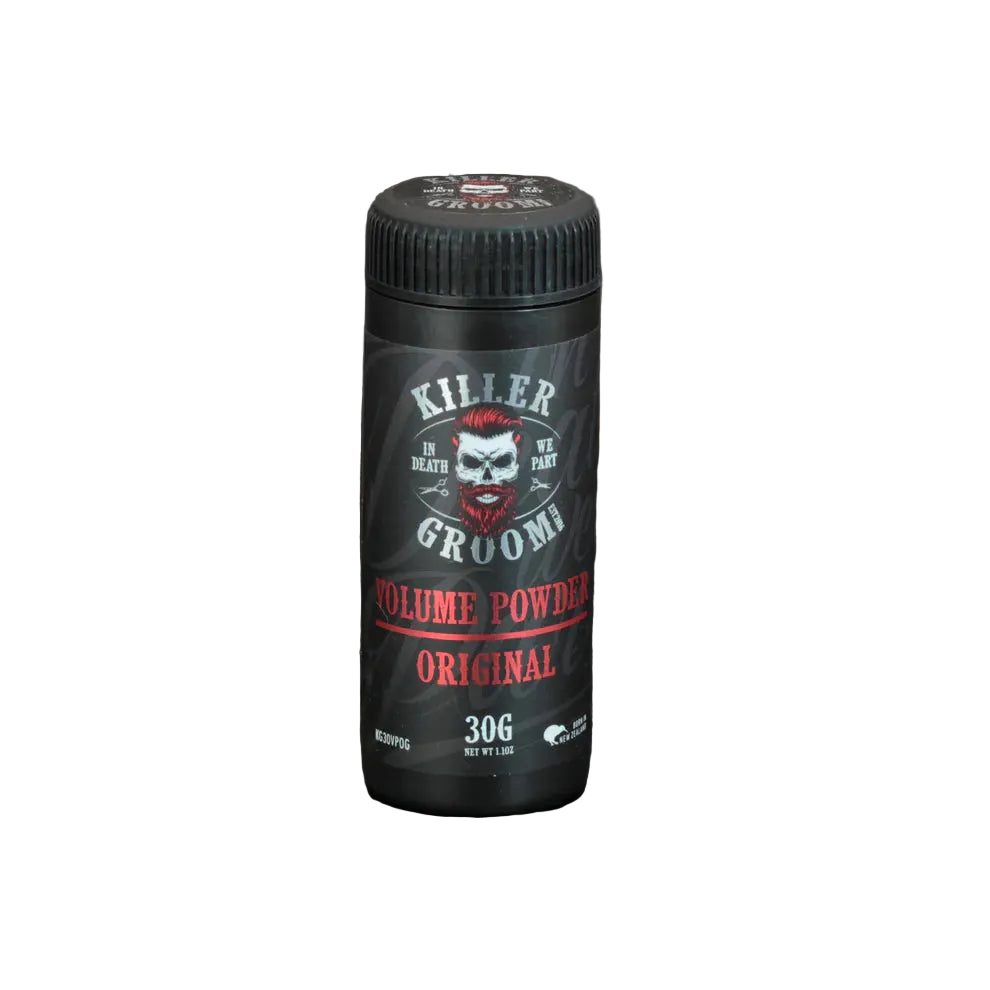 Killer Groom volume powder bottle, Original 30 g, black cap and label