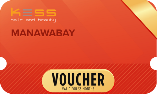 MANAWABAY beauty voucher card with VOUCHER label, valid for 36 months