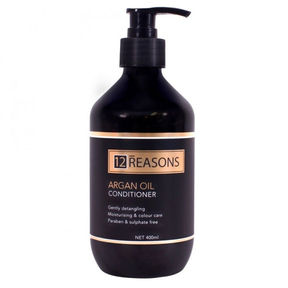 Argan oil conditioner bottle, dark pump dispenser, 400ml