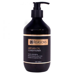 Argan oil conditioner bottle, dark pump dispenser, 400ml