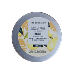 The Body Shop Mango Sugar Lip Scrub 20 ml round tin with label