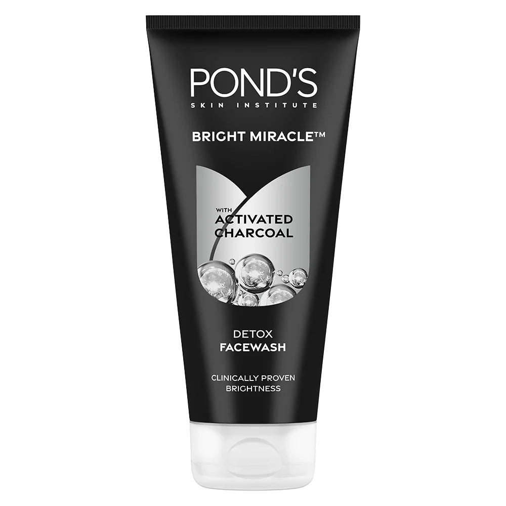 POND'S Detox Facewash tube with activated charcoal and white cap