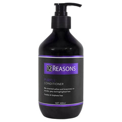 12 REASONS purple conditioner bottle with pump, 400 ml