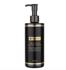 Hair curl creme bottle with black pump, 300 ml, front label visible