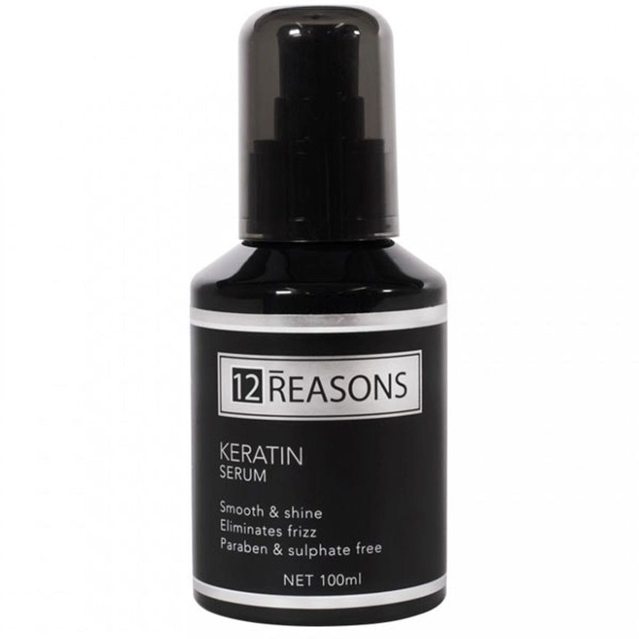 12 REASONS keratin serum bottle, black pump, 100 ml