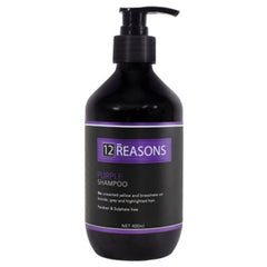 12 Reasons purple shampoo bottle with pump, 400ml