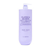 NAK Platinum Blonde anti-yellow shampoo, 1 L bottle with pump top