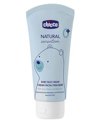 Chicco baby face cream tube, light blue Natural Sensation label