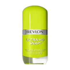 Bright green nail polish bottle with snap-on cap, 8ml