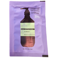 Lavender Violet tone correcting conditioner sachet, 8 ml, for blonde hair
