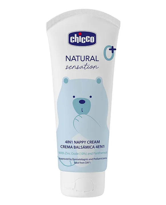 Chicco Natural Sensation 4-in-1 nappy cream tube, 100 ml, light blue label