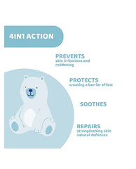 Chicco Natural Sensation 4-in-1 nappy cream action panel: prevents, protects, soothes