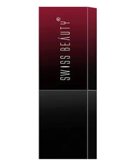 HD matte lipstick box in dark maroon with white logo, one upright pack.