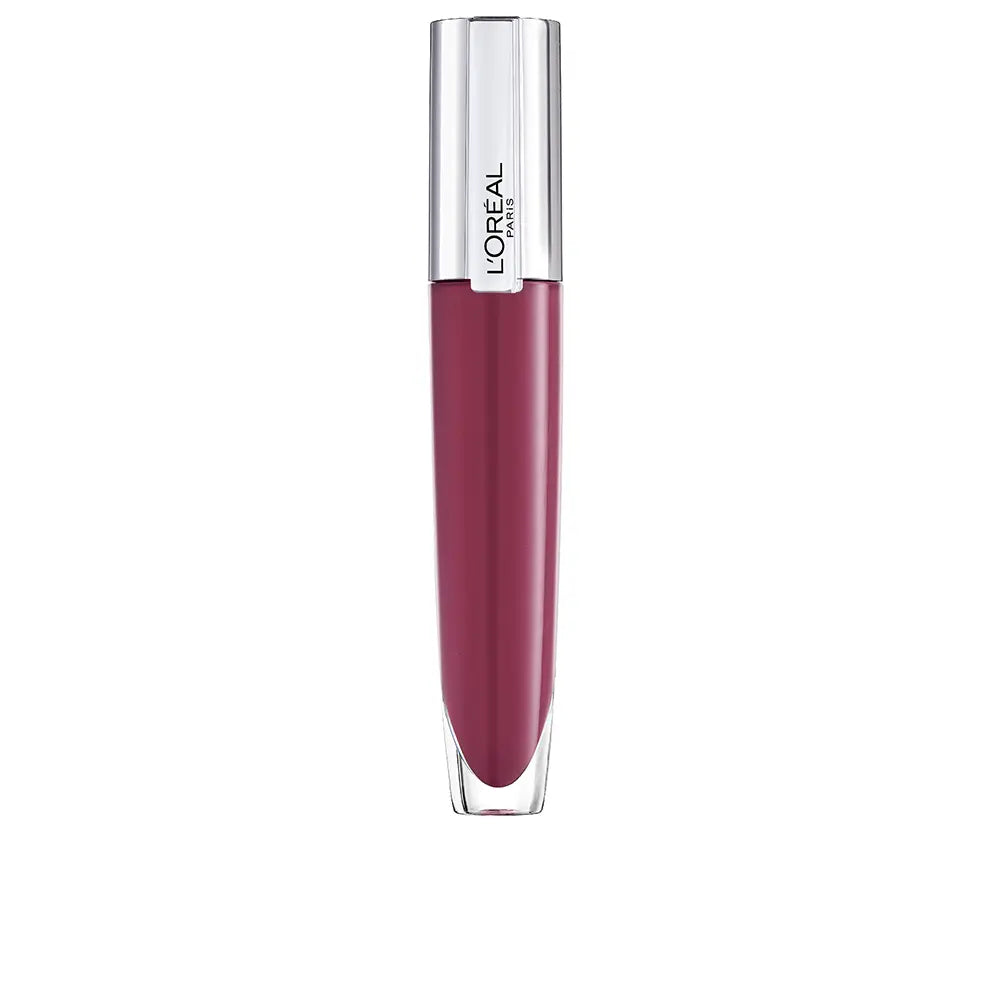 Maroon lip gloss with silver cap, L'Oreal Paris Rouge Signature