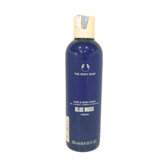 The Body Shop Blue Musk gel hair & body wash, 250 ml bottle