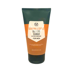 Men's energising cleanser tube in green and orange, 150 ml