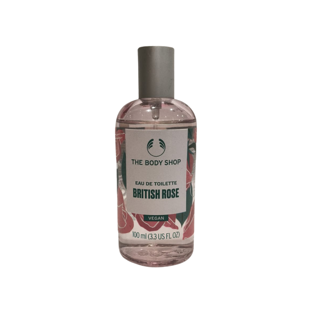 The Body Shop British Rose eau de toilette bottle, 100 ml, dark cap