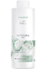 Wella NutriCurls micellar curls shampoo bottle, white with green label accents