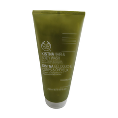 The Body Shop Kistna Hair & Body Wash 200 ml, olive-green tube with ribbed cap