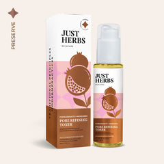 Pomegranate & Mandarin pore refining toner bottle and matching carton, 100ml