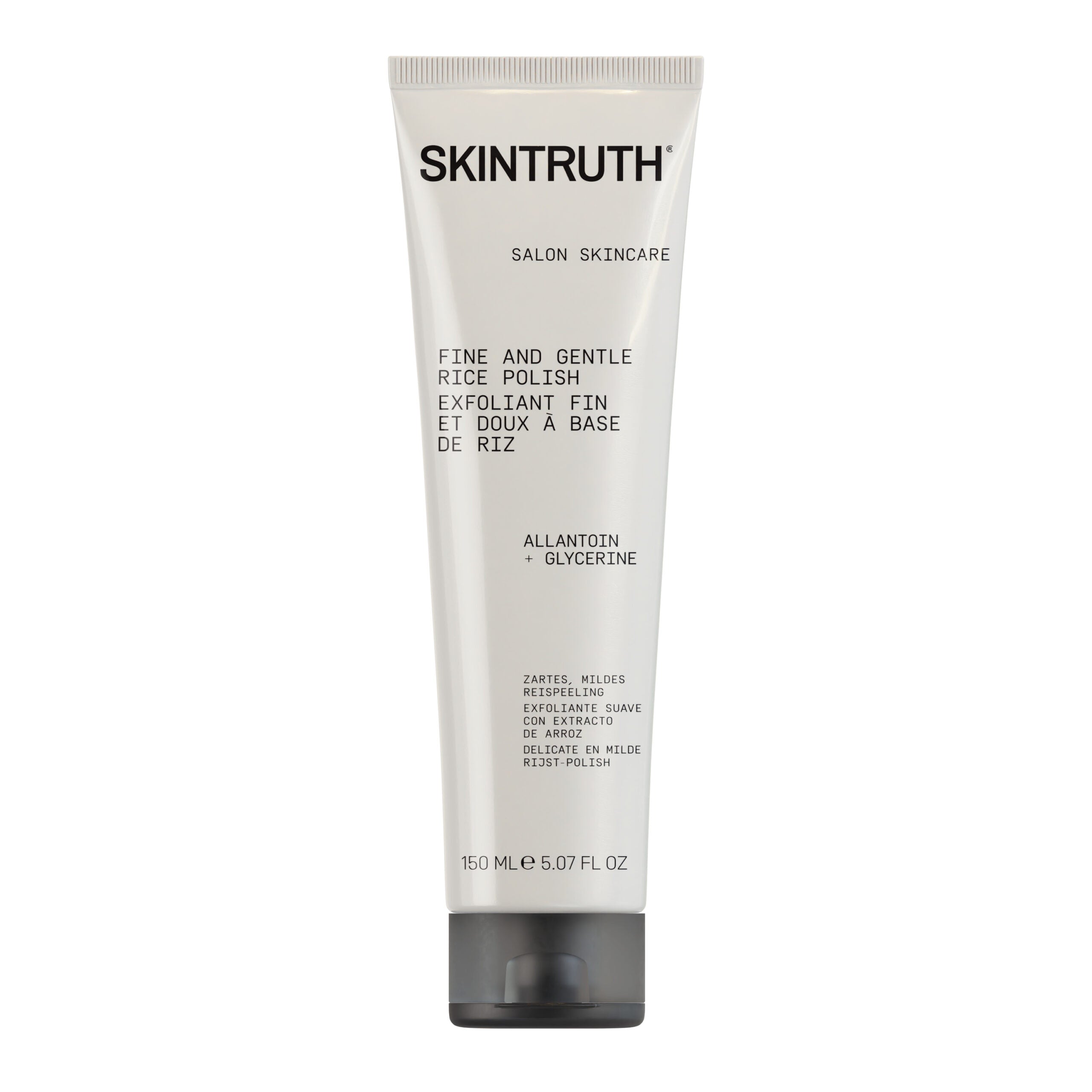 Skintruth fine rice polish exfoliating cream in white squeeze tube, 150 ml
