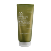 The Body Shop Kistna Hair & Body Wash 200 ml, olive-green squeeze tube