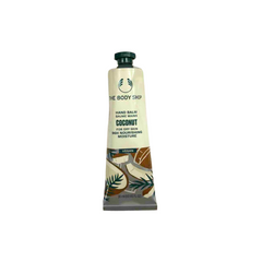 The Body Shop coconut hand balm 30 ml bottle with green cap