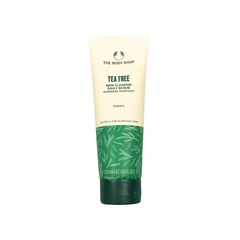 Tea Tree skin clearing daily scrub tube, green cap, 125 mL