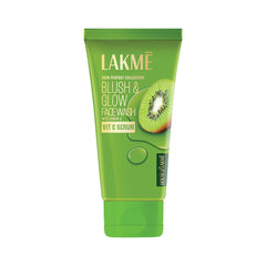Kiwi gel face wash tube, green with LAKMÈ Blush & Glow label