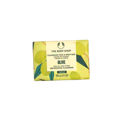 The Body Shop olive cleansing face & body bar soap, 100 g, rectangular pack