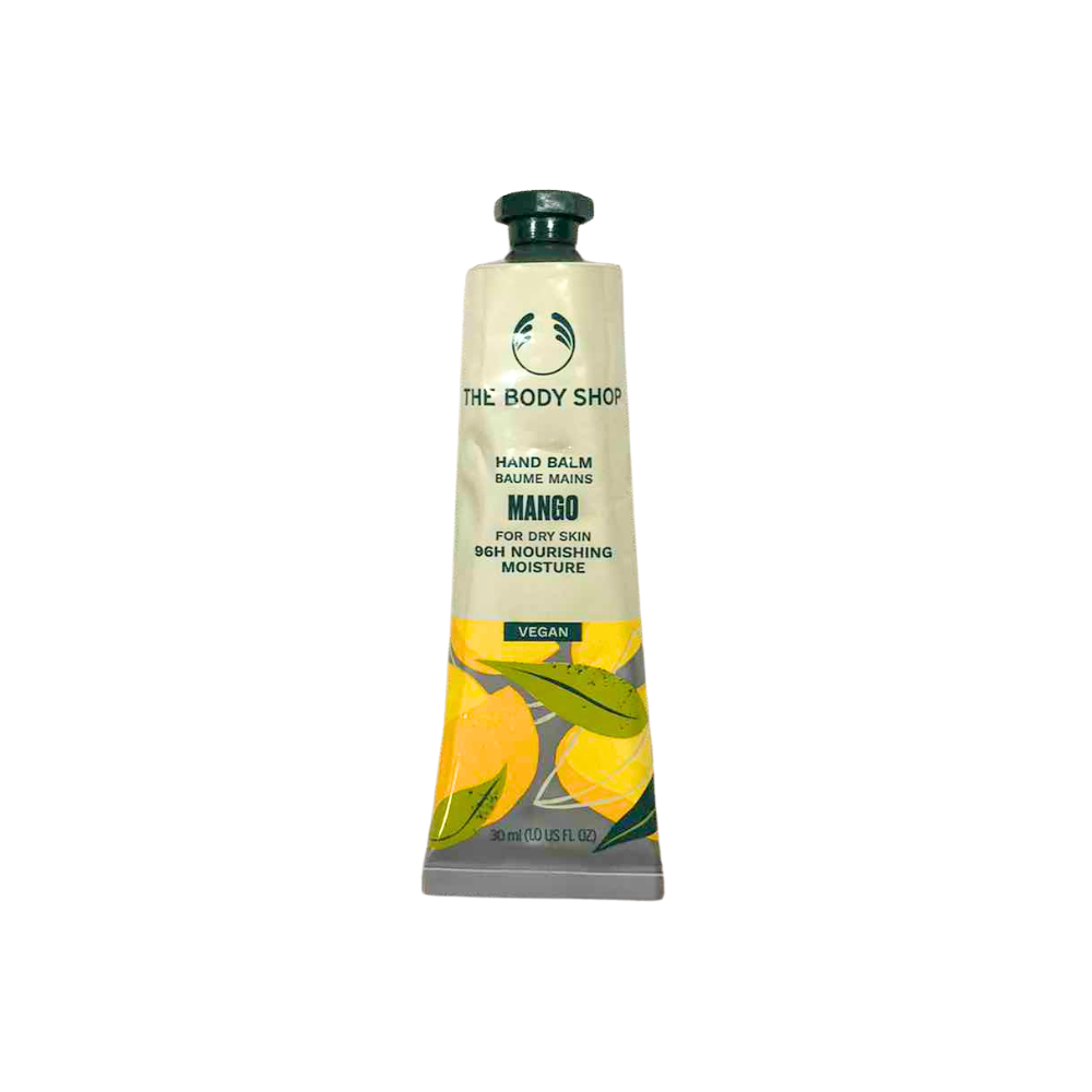 Mango hand balm tube with green cap, The Body Shop, 30 ml