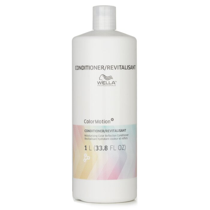 Wella ColorMotion+ conditioner bottle, 1 L, white plastic with flip-top cap