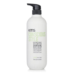 KMS Conscious Style everyday shampoo bottle, 750 ml, white with black pump