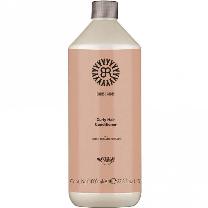 Curly hair conditioner bottle, 1L, clear cap and beige-pink label