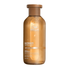 Wella Professionals Ultimate Smooth shampoo bottle, 250 ml, amber bottle with cap