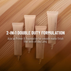 Swiss Beauty Primer Mousse 2-in-1 primer & foundation tubes, white with gold tips