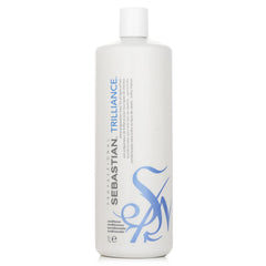 Sebastian Trilliance conditioner bottle, 1 L, white plastic with white cap