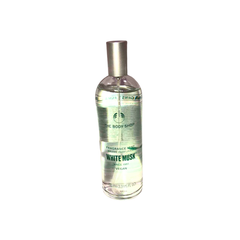 White Musk fragrance mist bottle with metallic cap, green label, 100 ml